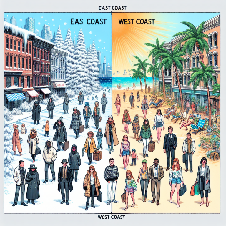 気候別の服装ガイド｜東海岸と西海岸では何が違う？