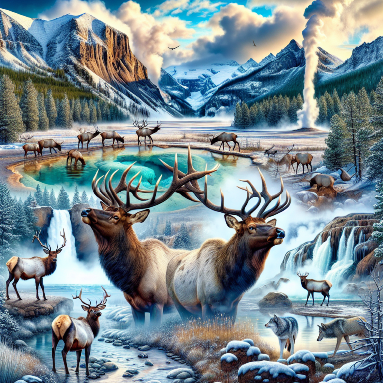 黄石（イエローストーン）国立公園の地熱地帯と野生動物を探検！