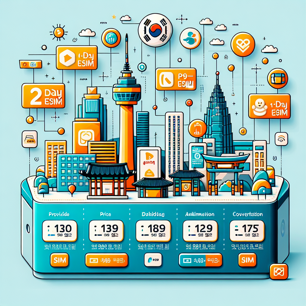 - Top Providers for 1-Day Korea eSIM Plans