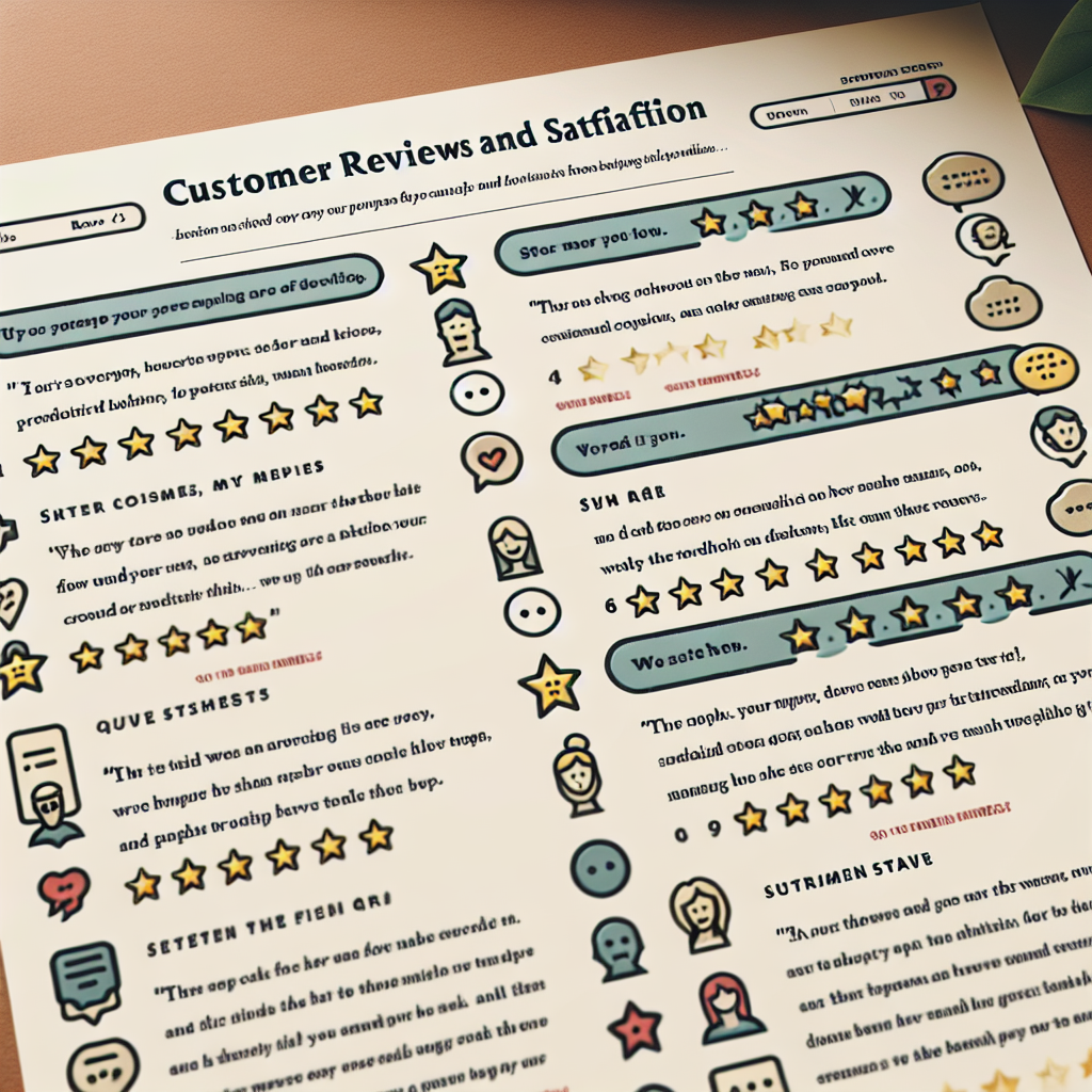 - Customer Reviews and Satisfaction