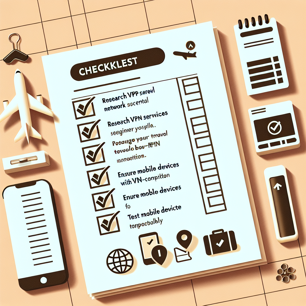 - Printable VPN Checklist for Travelers