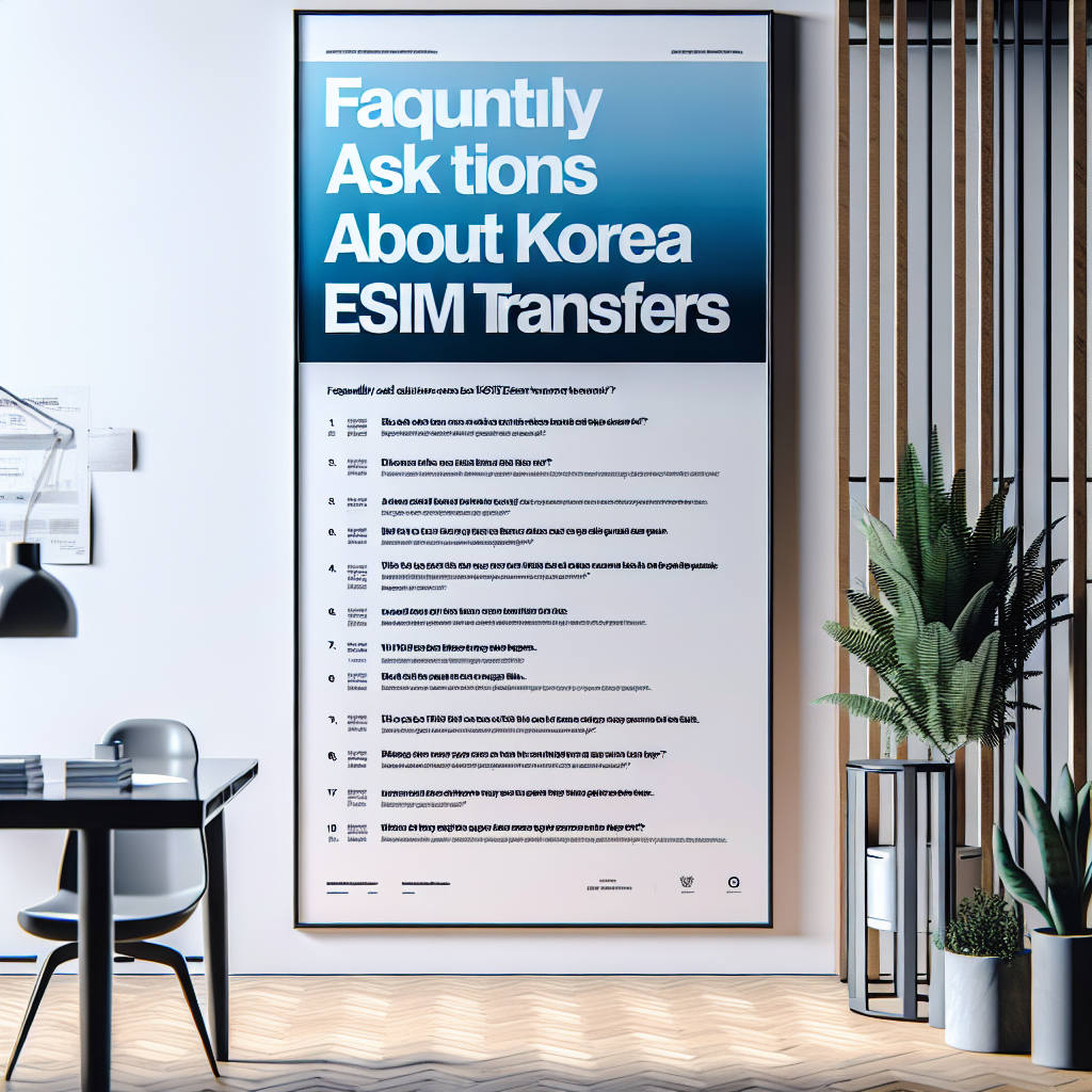 Frequently Asked Questions About Korea eSIM Transfers