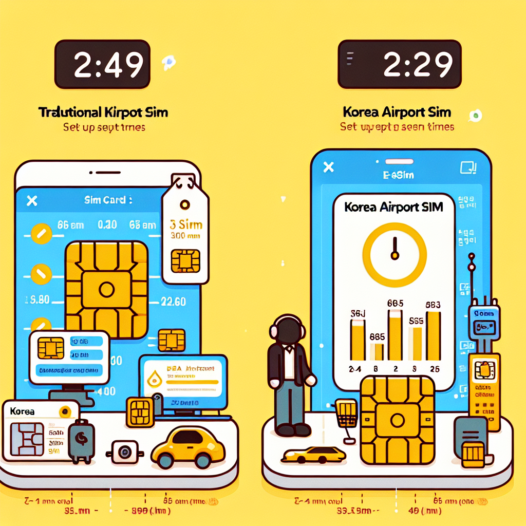 - Comparison of Setup Times: Korea Airport SIM vs. Korea eSIM