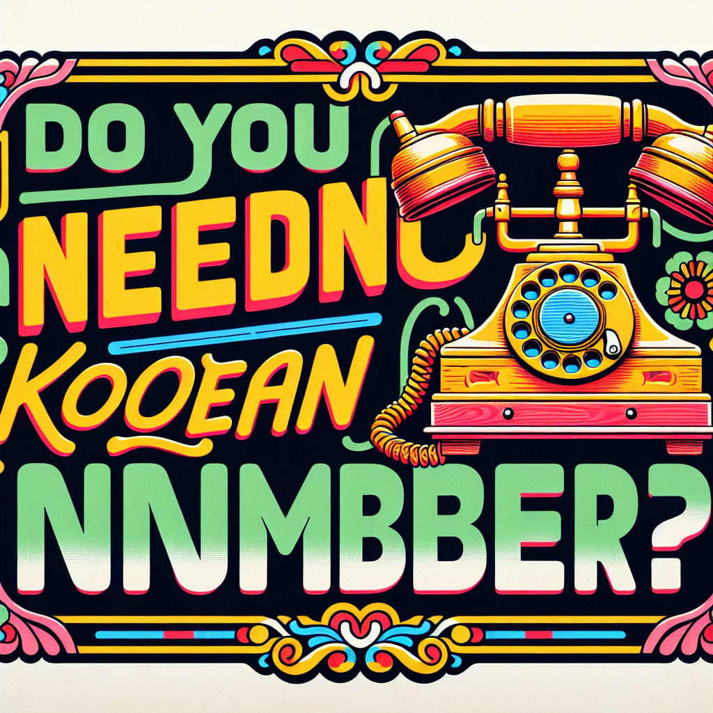 Do You Need a Korean Phone Number?