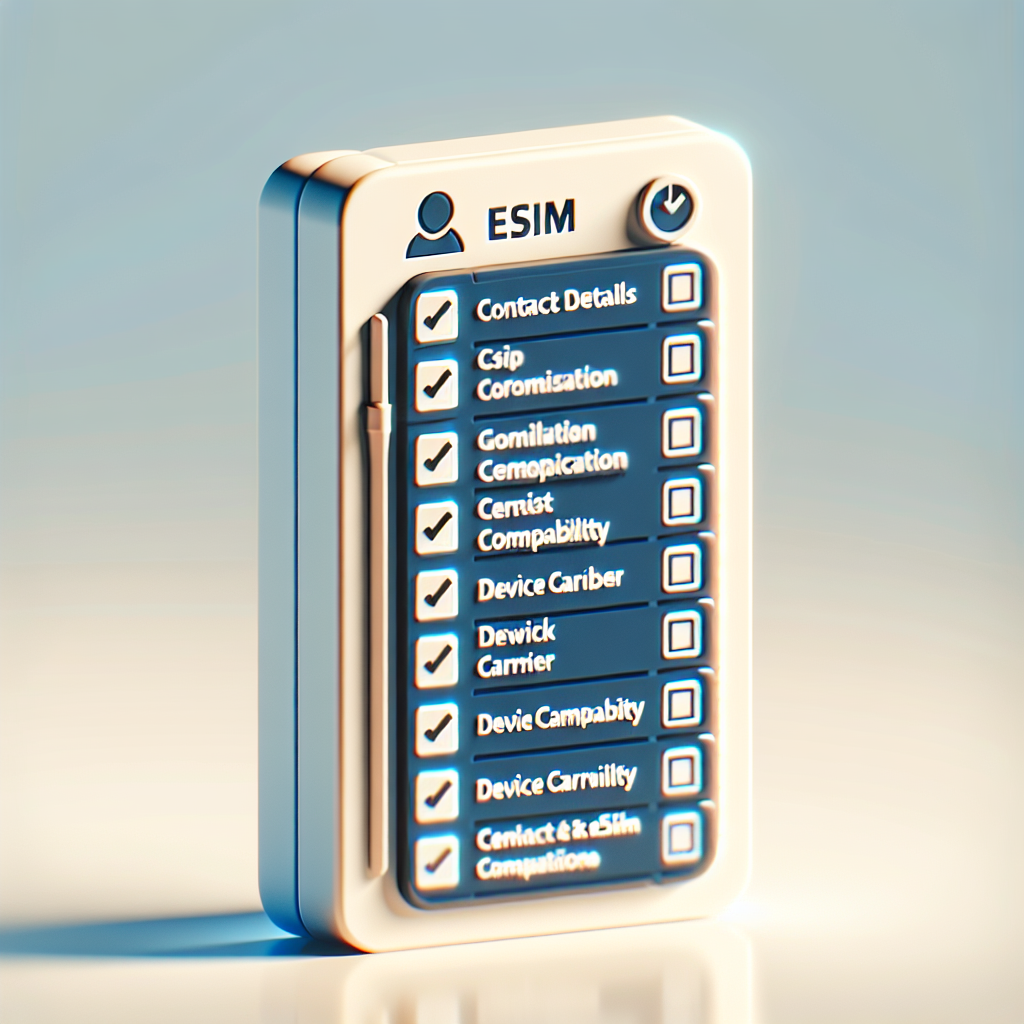 Personal Data Required for eSIM Activation