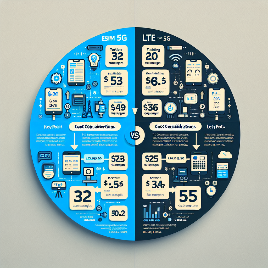 - Cost Considerations: eSIM 5G vs LTE