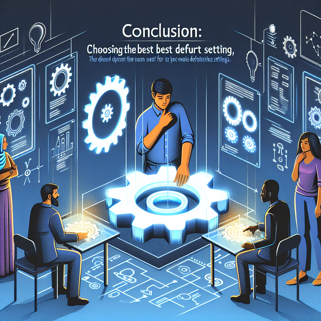 - Conclusion: Choosing the Best Default Setting for Your Needs
