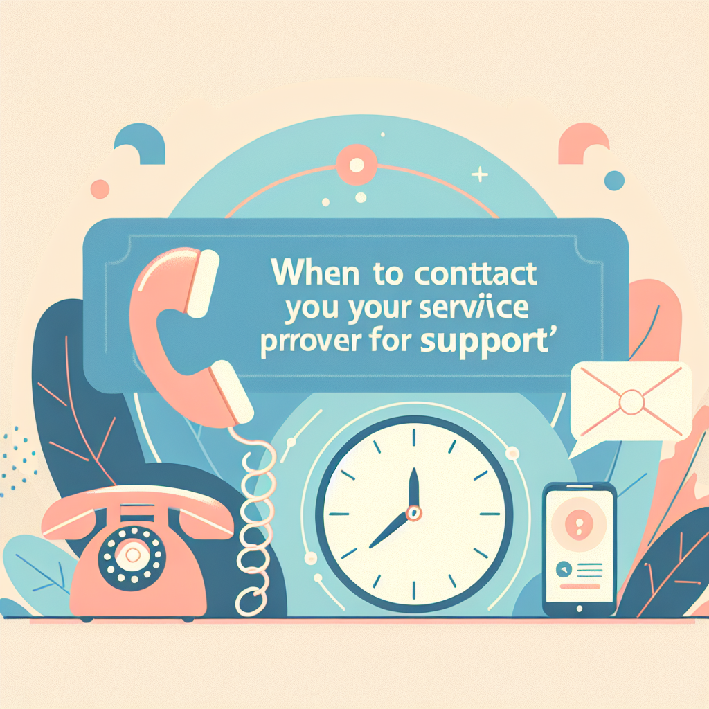 - When to Contact Your Service Provider for Support
