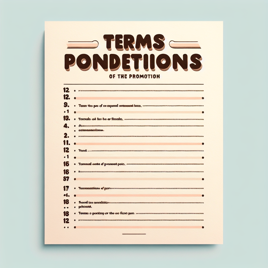 - Terms and Conditions of the Promotion